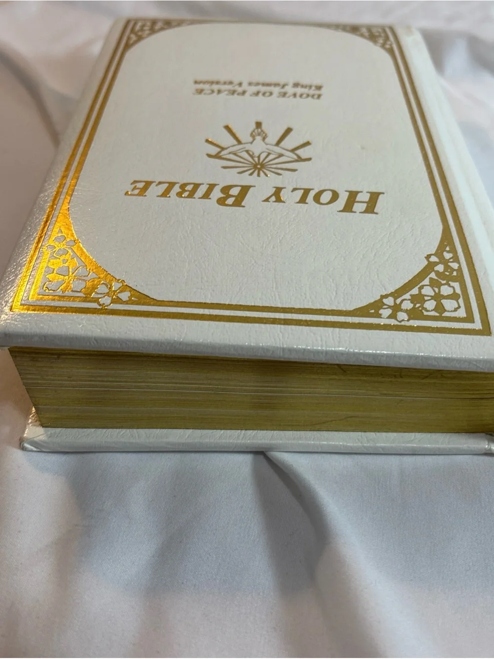Holy Bible Dove of Peace - White Cover